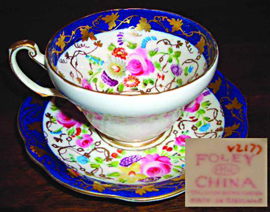 V2177 Footed Cup & Saucer Set by Foley-1