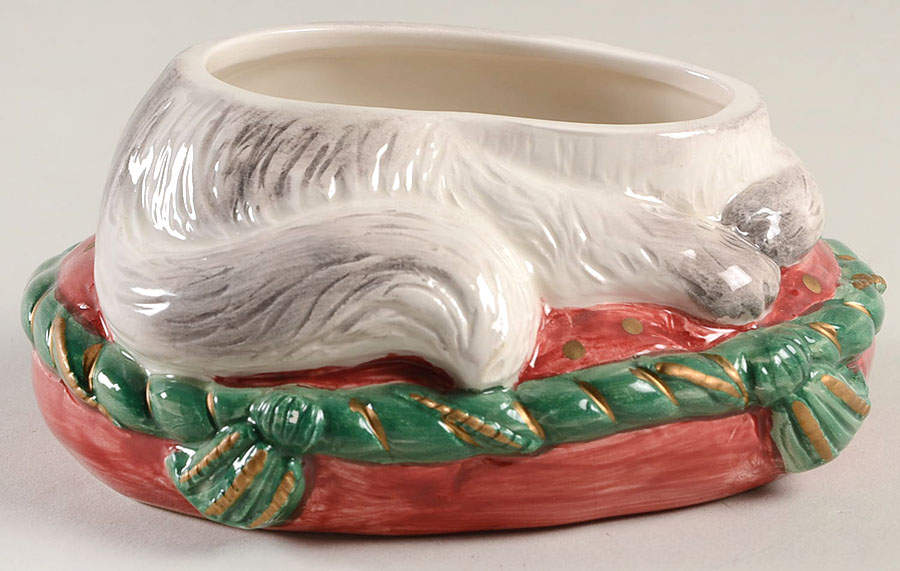 Holiday Cats Sugar Bowl No Lid by Fitz & Floyd-1