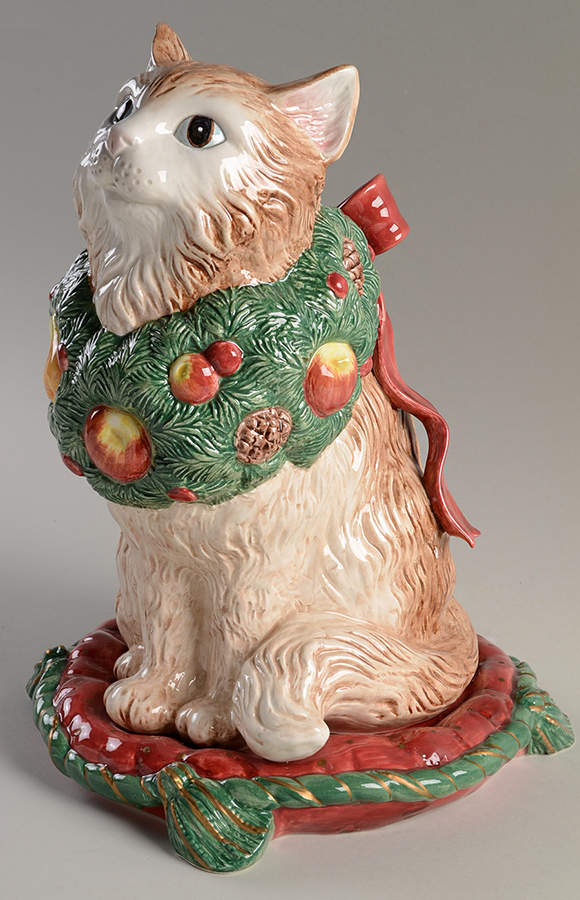 Holiday Cats 12" Vase by Fitz & Floyd-1