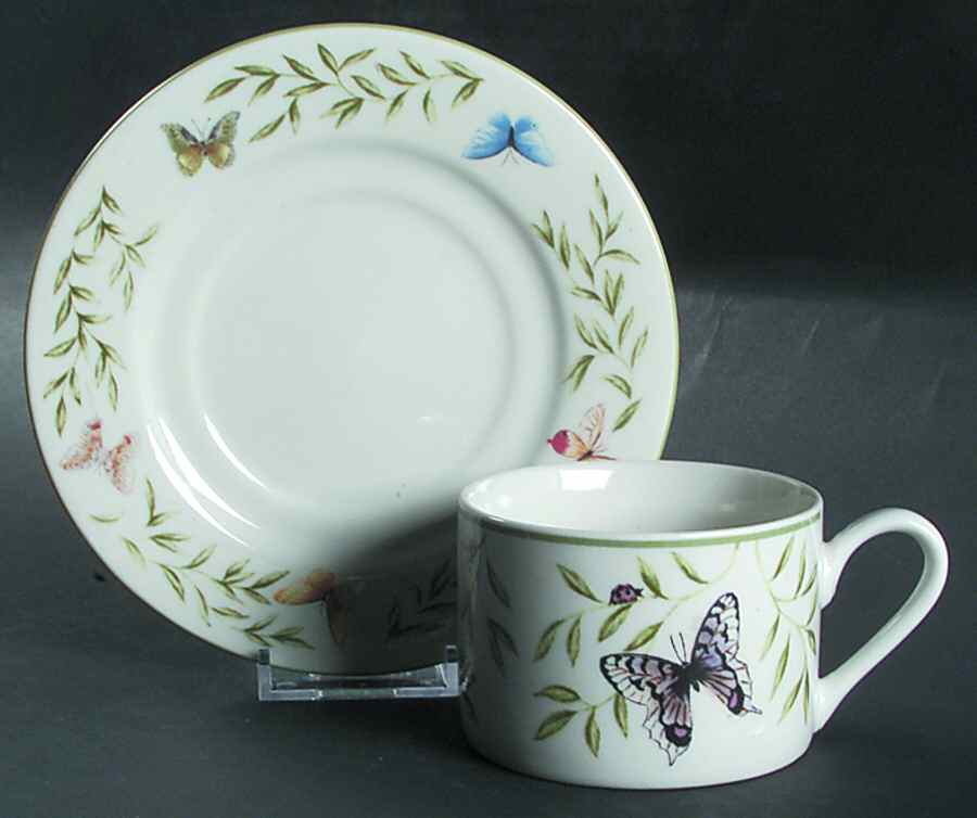 Arbor Life Flat Cup & Saucer Set by Farberware-1