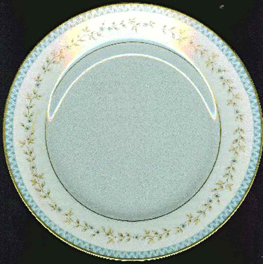 Blue Floral Salad Plate by Fine China of Japan-1
