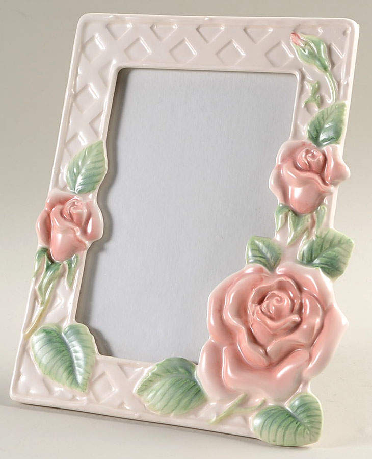 Blushing Rose Frame-Holds 5" X 7" by Fitz & Floyd-1