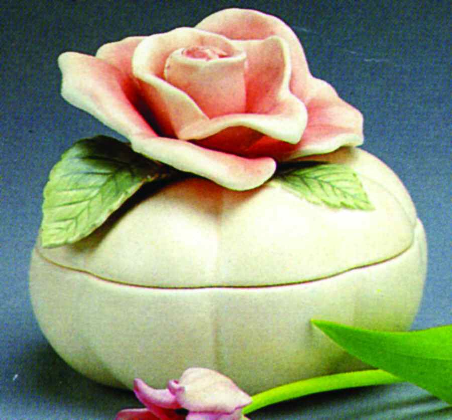 Blushing Rose Sculpted Box & Lid by Fitz & Floyd-1