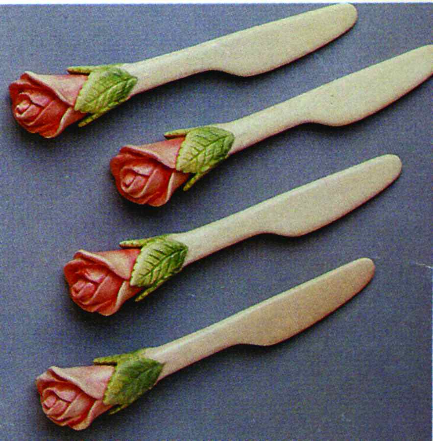 Blushing Rose Spreader - Set of 4 by Fitz & Floyd-1