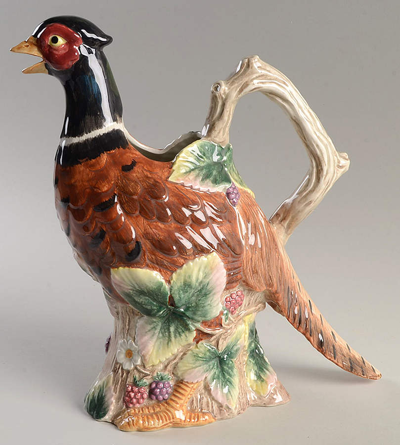 Pheasant 32 Oz Figural Pitcher by Fitz and Floyd-1