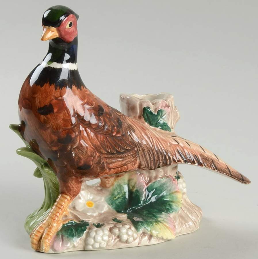 Pheasant Figural Candlestick by Fitz and Floyd-1