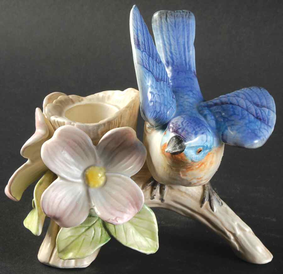 Bluebirds 3" Candlesticks by Fitz & Floyd-1