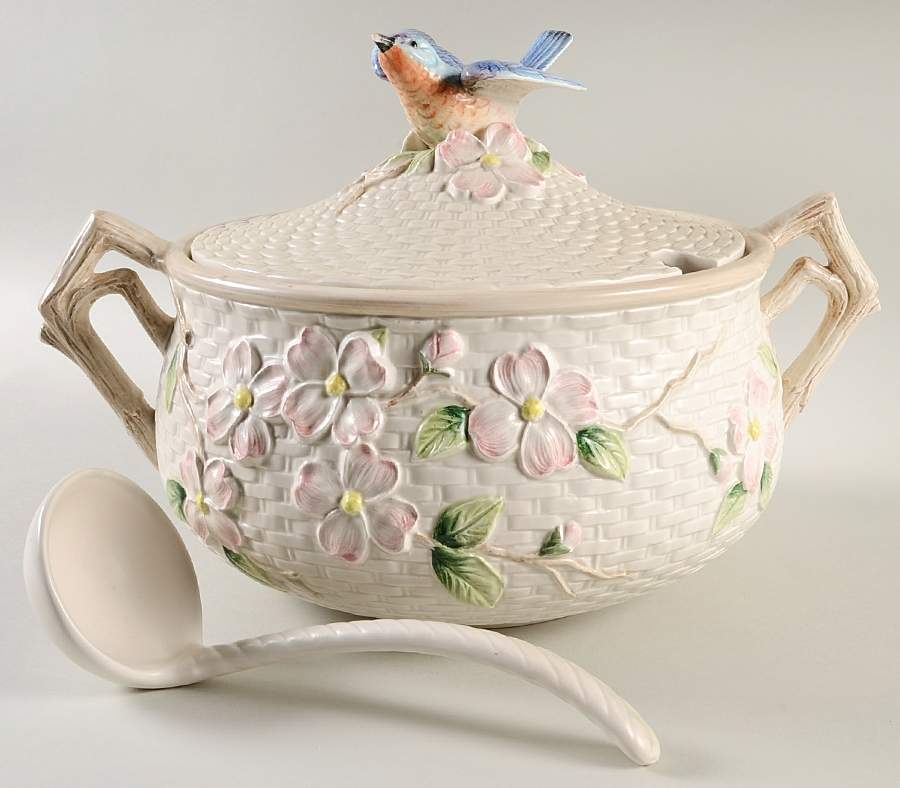 Bluebirds Tureen & Lid w/Ladle by Fitz & Floyd-1
