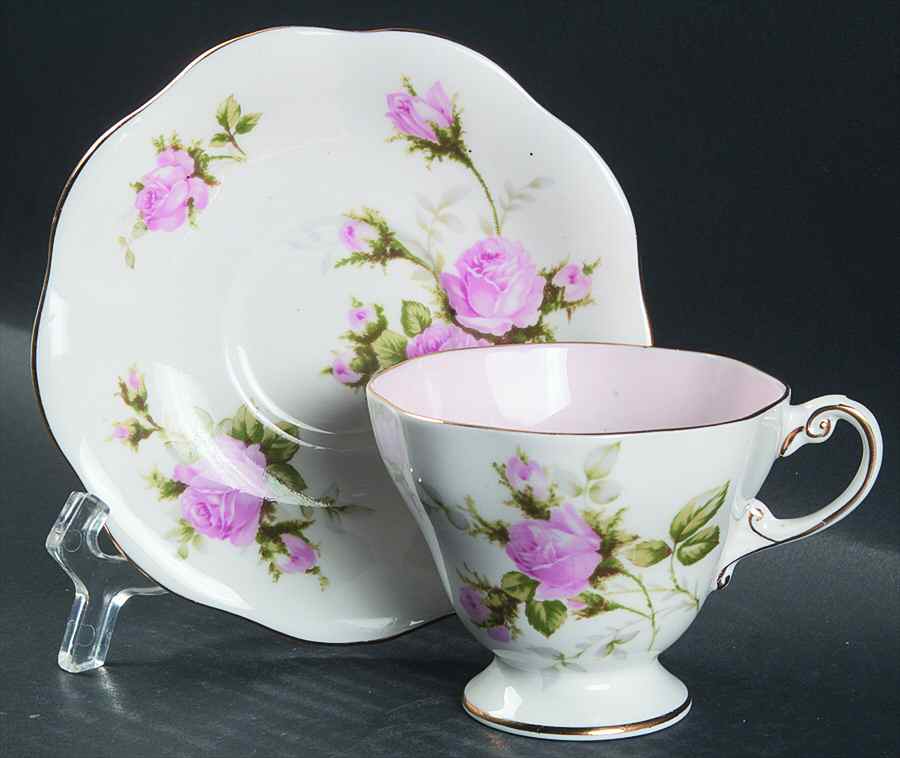3736 Footed Cup & Saucer Set by Foley-1