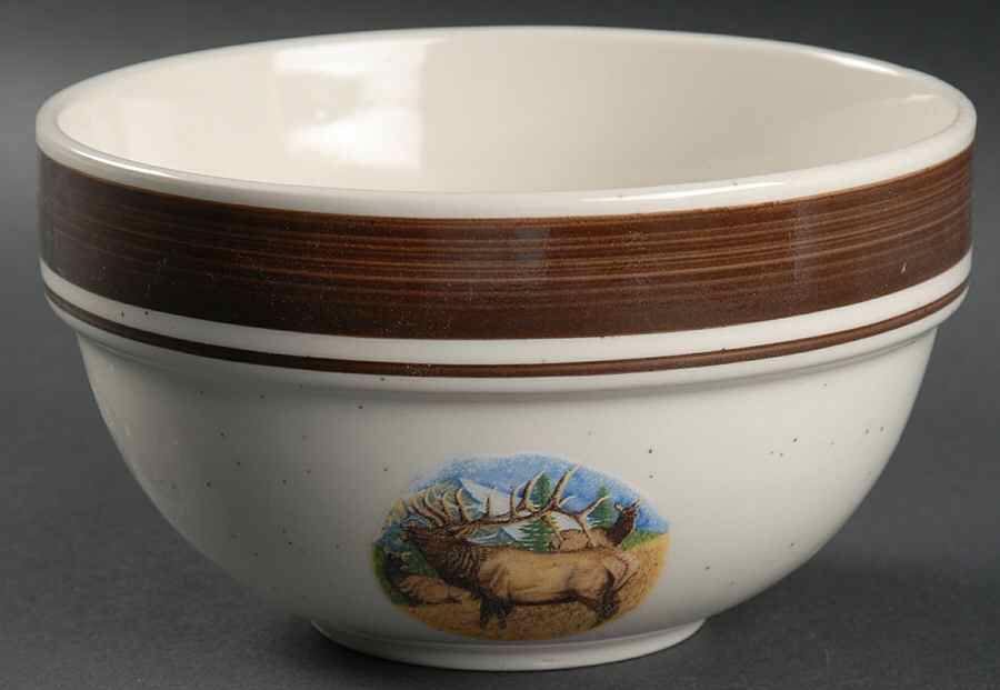 Bugling Elk Soup/Cereal Bowl by Folkcraft-1