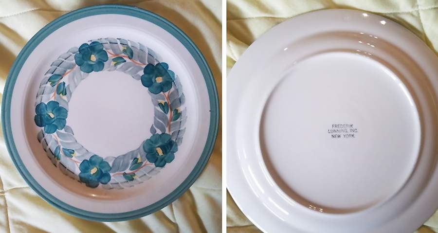 Floral Wreath Bread & Butter Plate by Lunning, Frederik-1