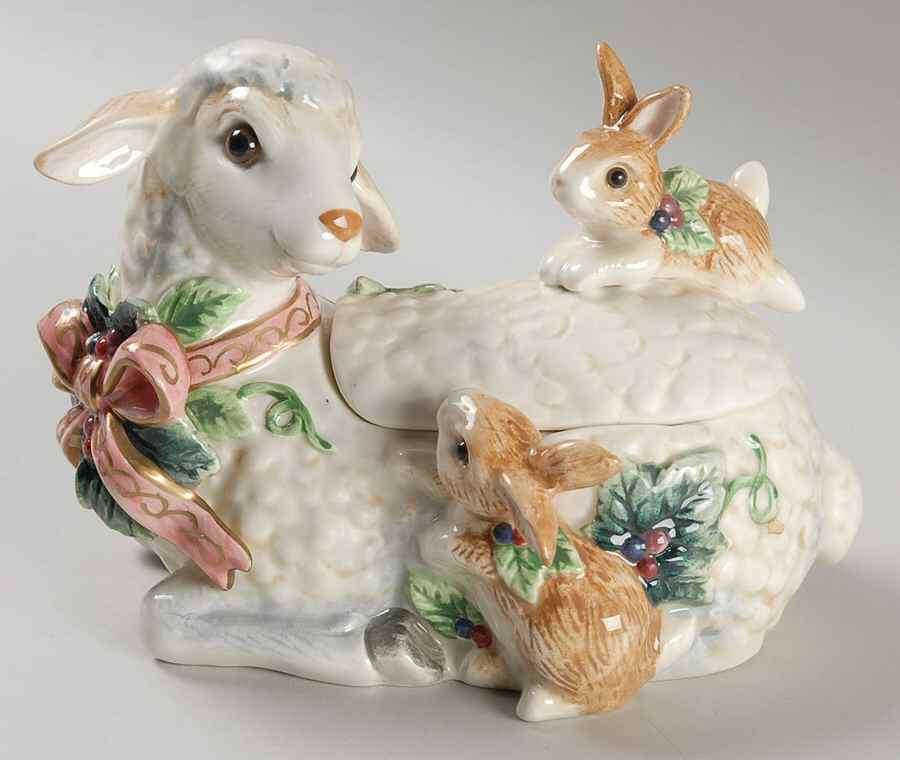Peaceable Kingdom Lamb Box by Fitz & Floyd-1