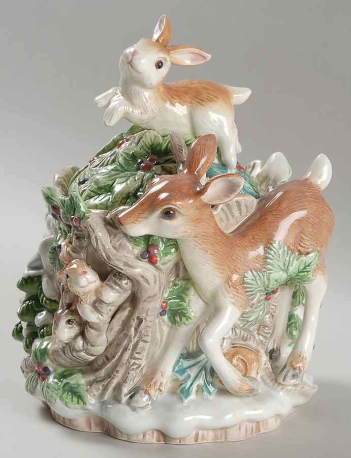 Peaceable Kingdom Deer & Rabbit Box by Fitz & Floyd-1