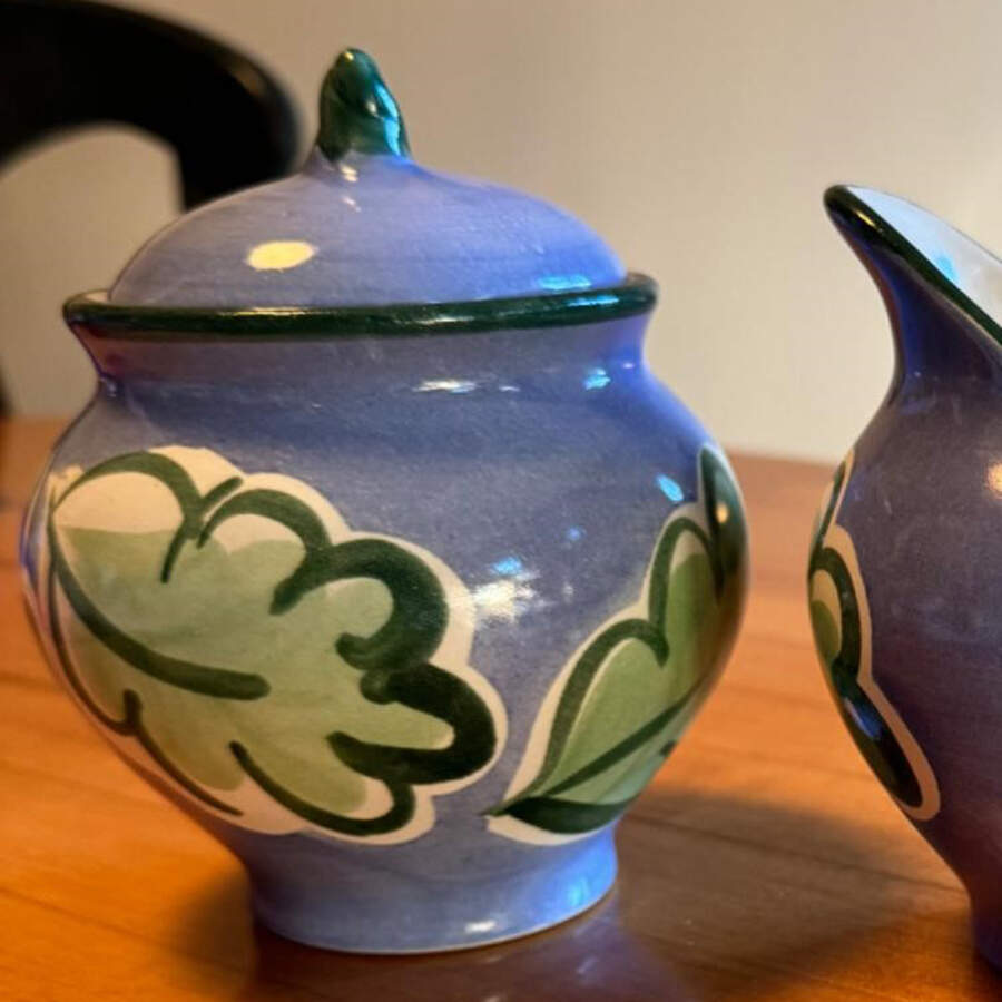 Fern Delphinium Sugar Bowl & Lid by Fioriware-1