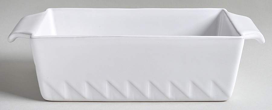Plainsman White Sand Loaf Pan by Frankoma-1