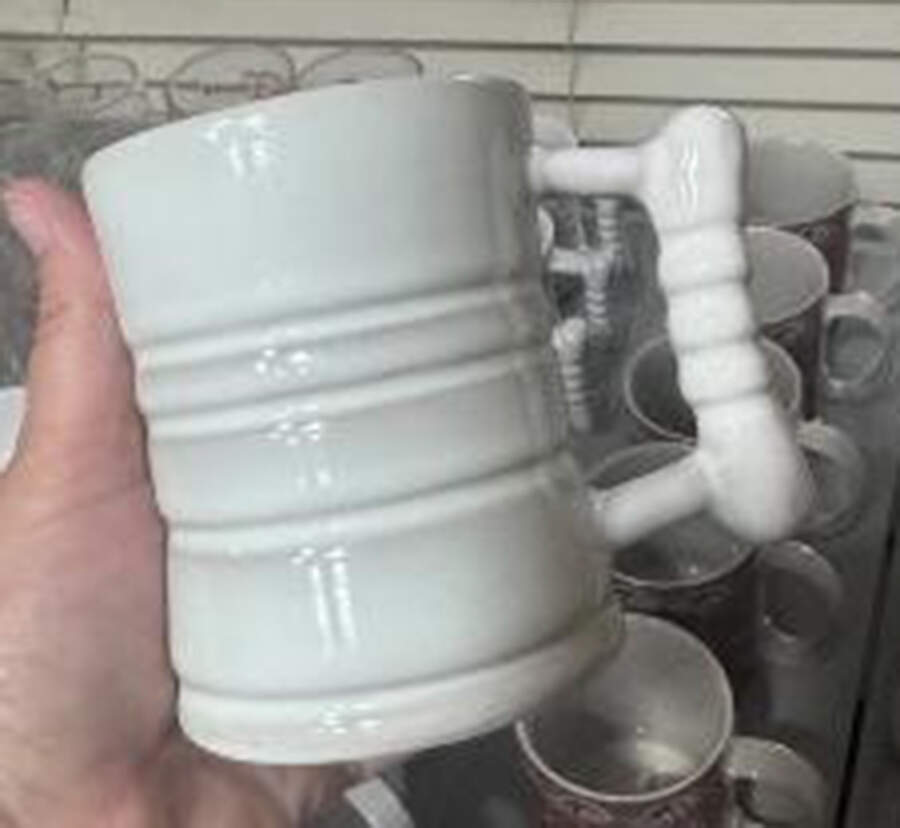 Plainsman White Sand Mug by Frankoma-1