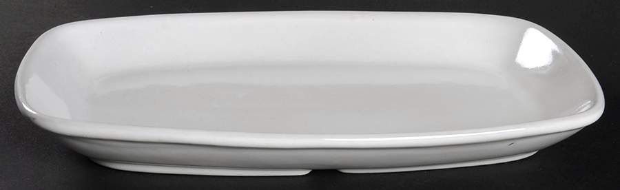 Plainsman White Sand 9" Oval Serving Platter by Frankoma-1