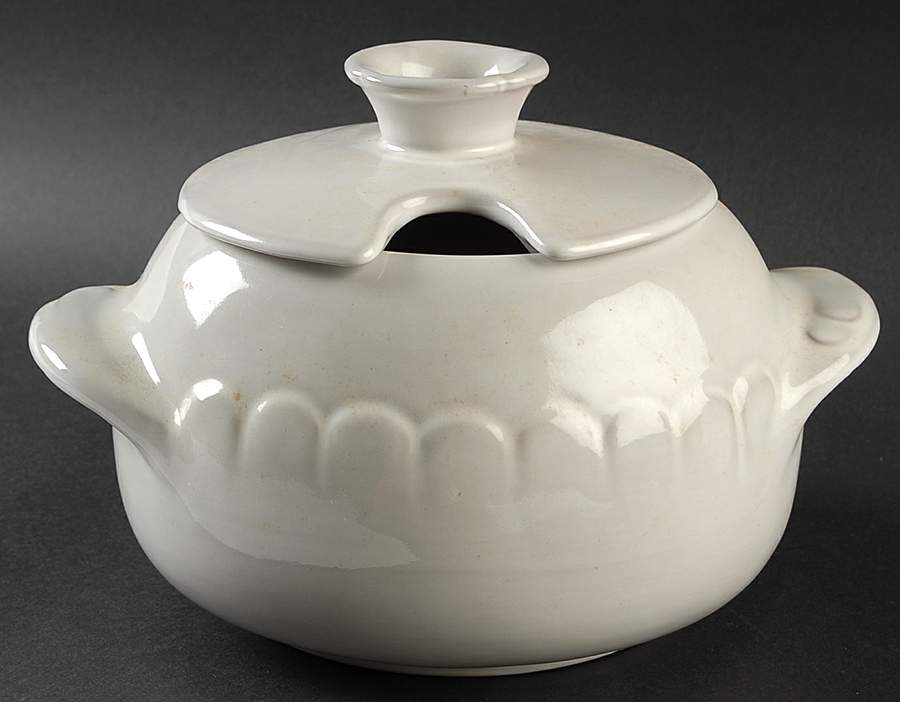 Plainsman White Sand Tureen &  Lid by Frankoma-1
