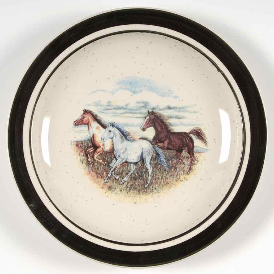 Running Horses Salad Plate by Folkcraft-1