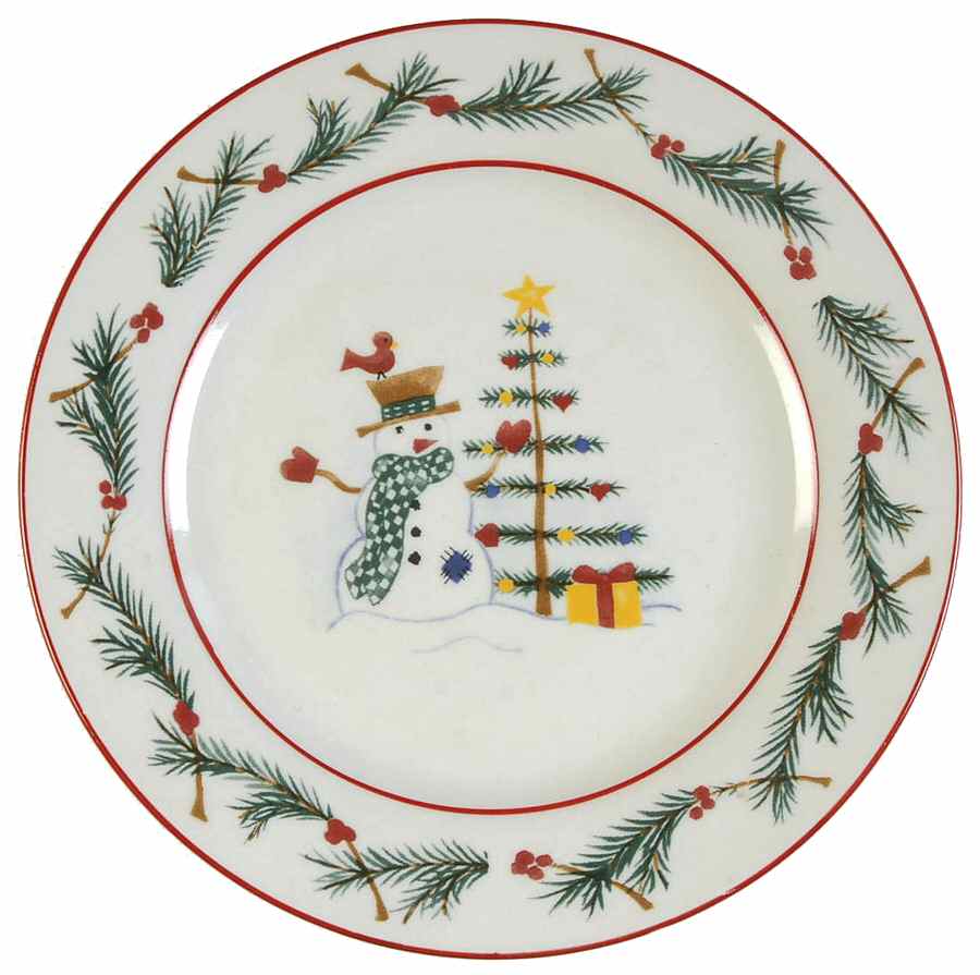 Holiday Snowman Salad Plate by Farberware-1