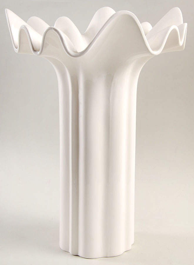Total Color Spectrum White 12" Vase by Fitz & Floyd-1