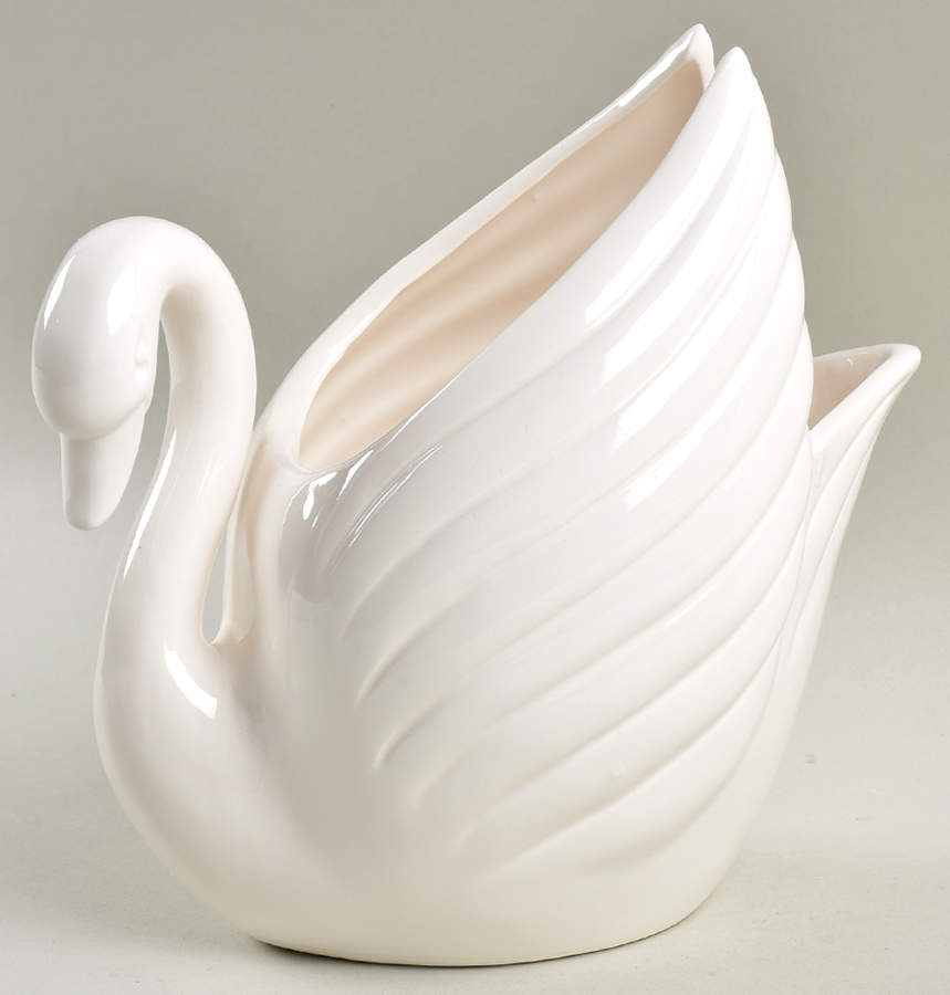 Total Color Spectrum White 6" Swan Vase by Fitz & Floyd-1