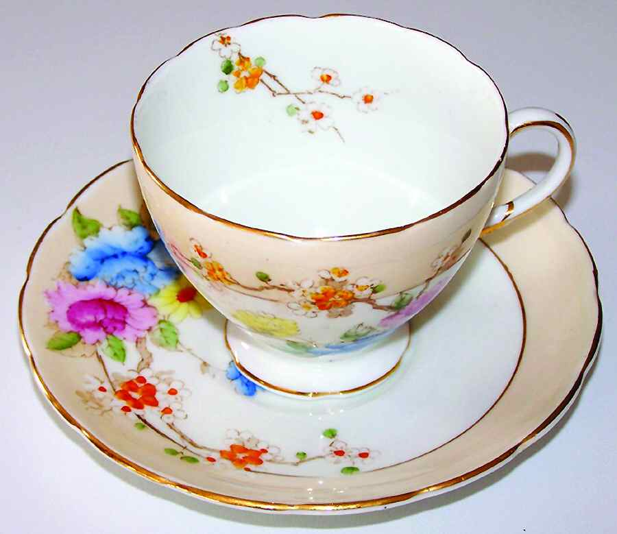 V2614 Footed Cup & Saucer Set by Foley-1