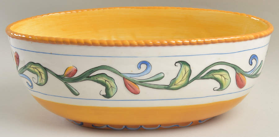 Ricamo Accessories 12" Oval Vegetable Bowl by Fitz & Floyd-1