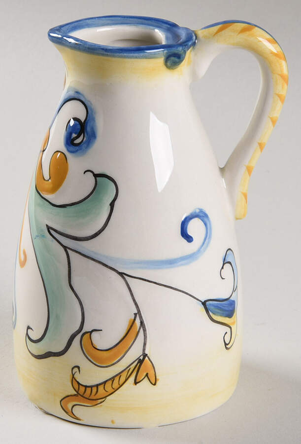 Ricamo Accessories Oil Or Vinegar Cruet No Stopper by Fitz & Floyd-1