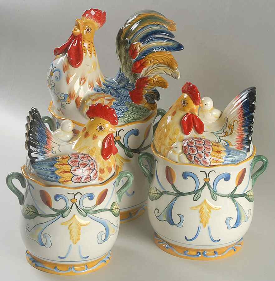 Ricamo Accessories (3 Piece) Canister Set (Box Set) by Fitz and Floyd-1
