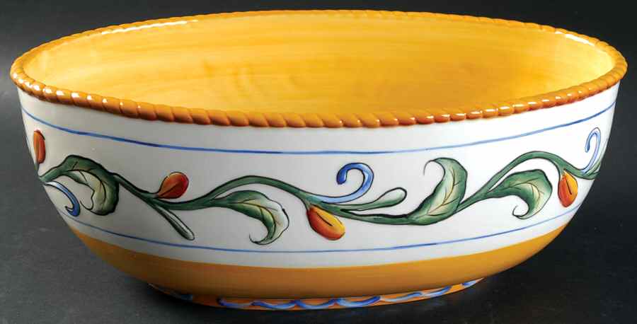 Ricamo Accessories 12" Oval Vegetable Bowl by Fitz & Floyd-1