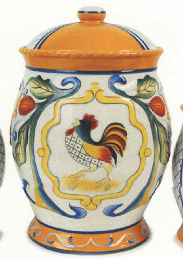 Ricamo Accessories Large Canister & Lid by Fitz and Floyd-1