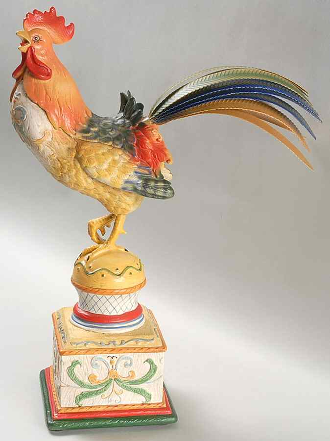 Ricamo Accessories Resin Rooster Figurine by Fitz & Floyd-1