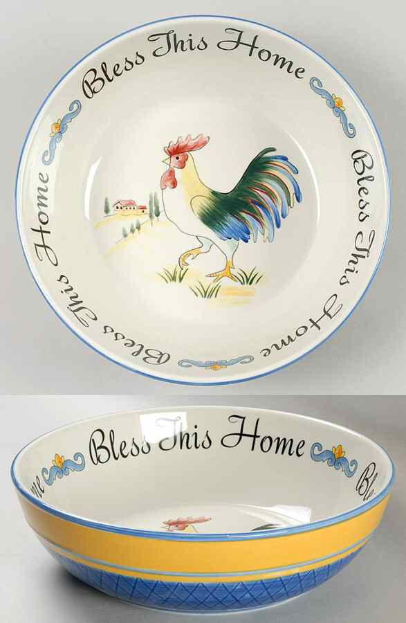 Ricamo Accessories 10" Large Salad Serving Bowl by Fitz & Floyd-1