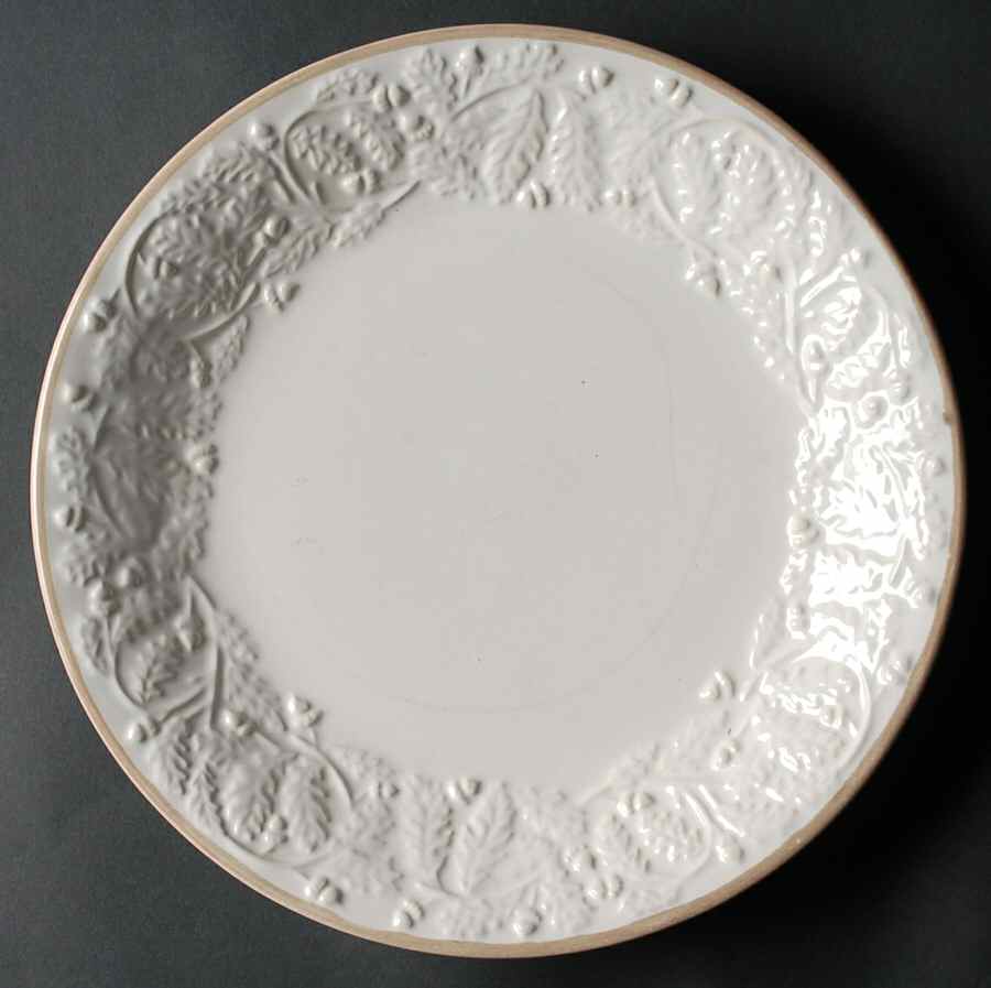 Oak Leaf Linen and Bone Dinner Plate by Fioriware-1