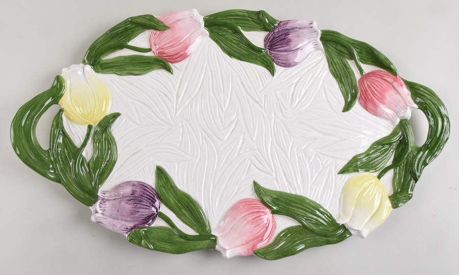 Spring Parade 18" Oval Serving Platter by Fitz & Floyd-1