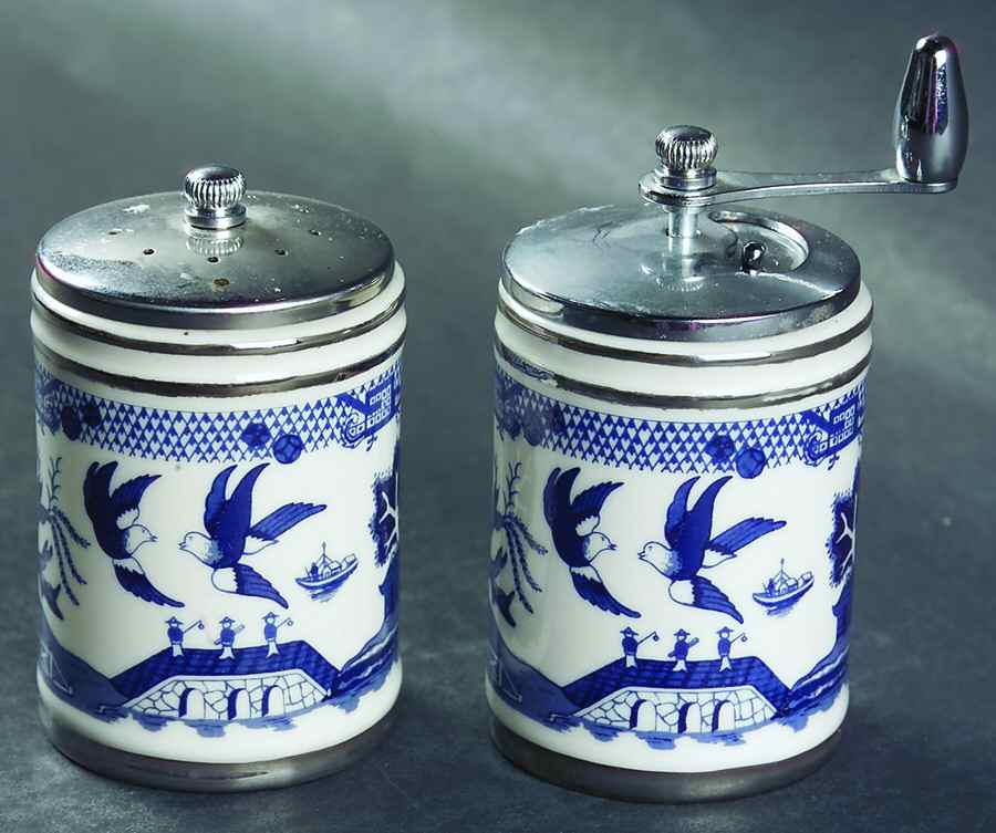 Olde Thompson Blue Salt Mill & Pepper Mill Set by Flintridge-1