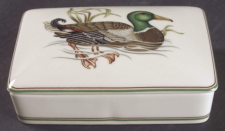 Canard Sauvage (Buff Body) Double Deck Playing Card Box & Lid by Fitz & Floyd-1