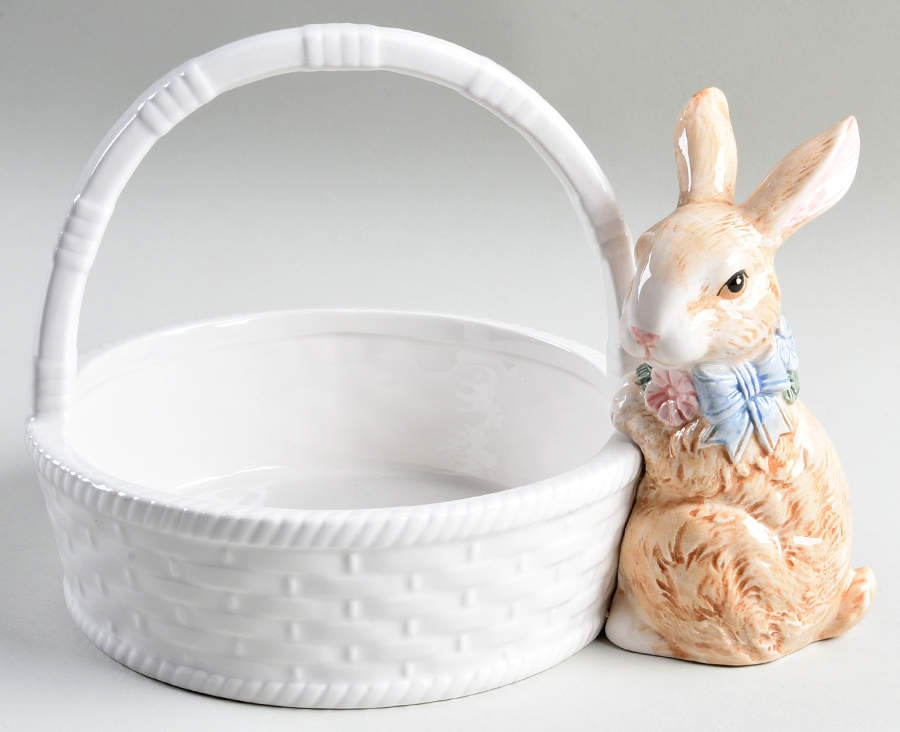 Berkshire Bunny Small Basket by Fitz & Floyd-1