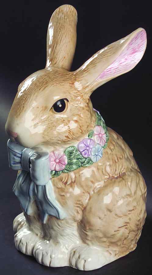Berkshire Bunny Cookie Jar & Lid by Fitz & Floyd-1