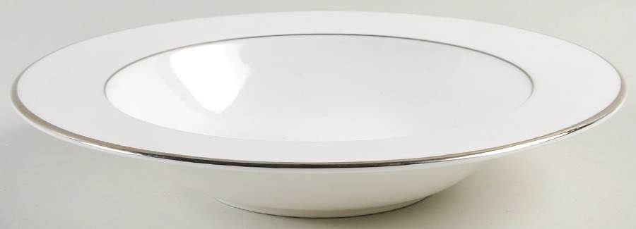 Infinity Platinum Rim Soup Bowl by Fitz & Floyd-1