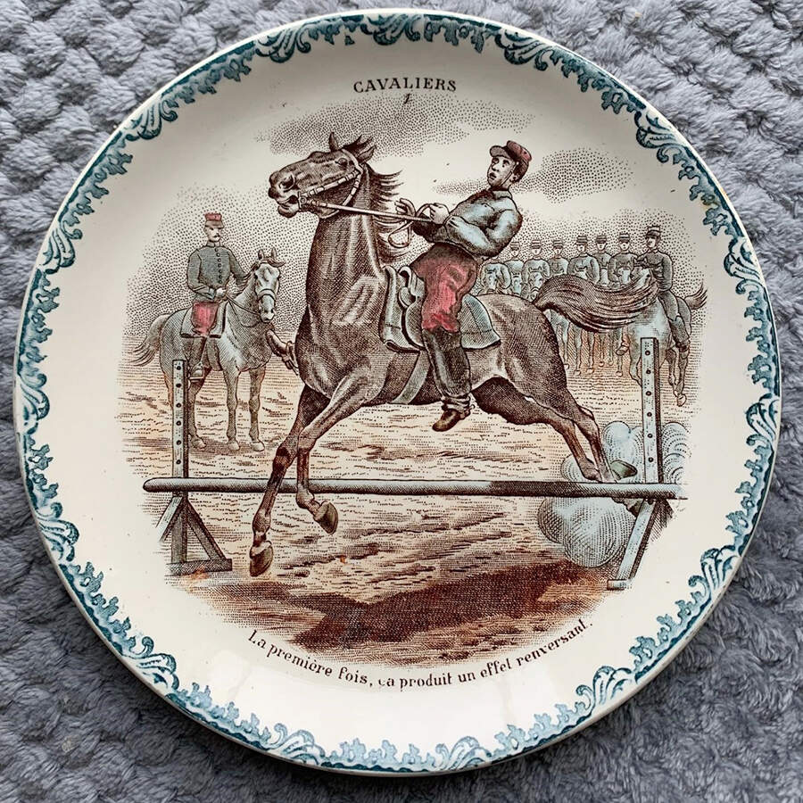 Cavaliers Salad Plate by Hautin & Boulanger-1