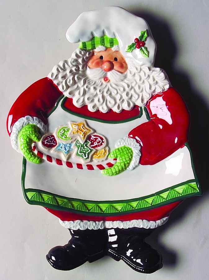 Santa's Kitchen Figural Canape Plate by Fitz & Floyd-1