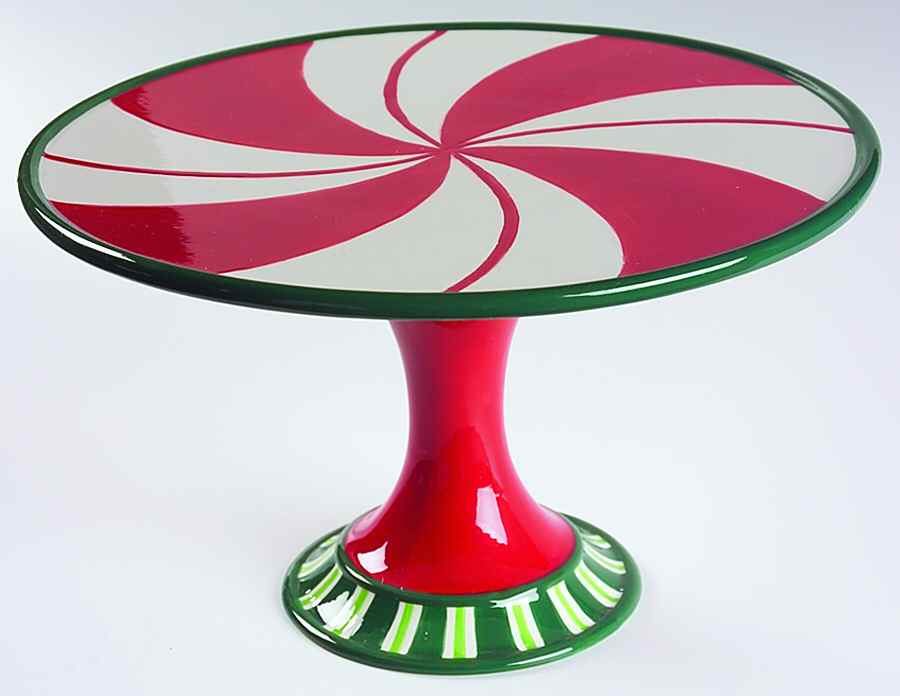 Santa's Kitchen 12" Diameter Pedestal Cake Stand by Fitz & Floyd-1