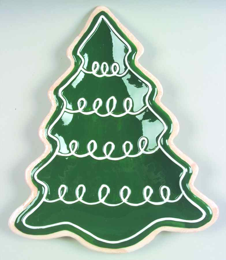 Santa's Kitchen Large Tree Shaped Dish by Fitz & Floyd-1