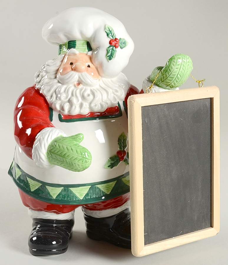 Santa's Kitchen Chalk Board Figurine by Fitz & Floyd-1