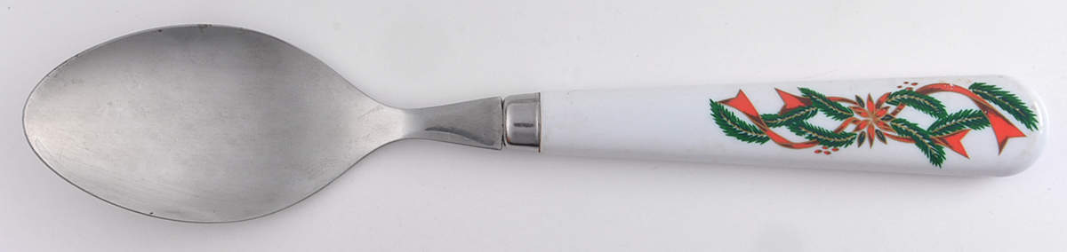 Poinsettia & Ribbons Oval Place Soup Spoon by Fine China of China-1