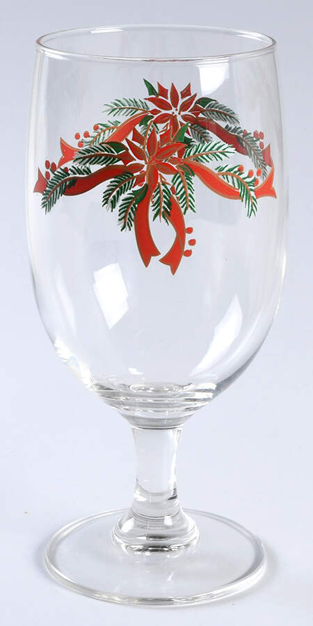 Poinsettia & Ribbons Glassware Iced Tea by Fine China of China-1