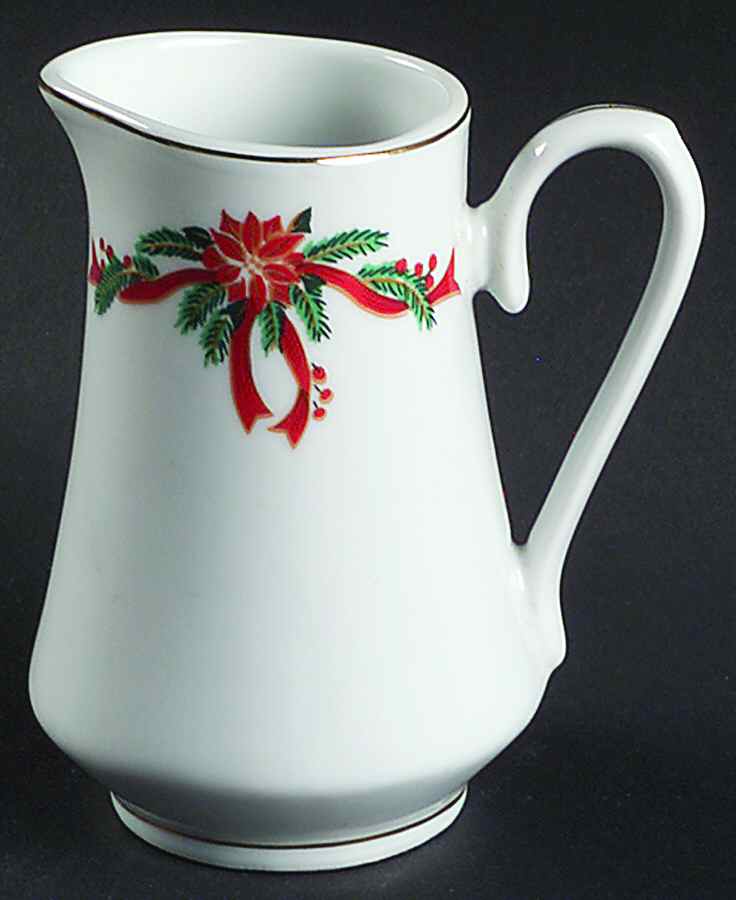 Poinsettia & Ribbons Creamer by Fine China of China-1