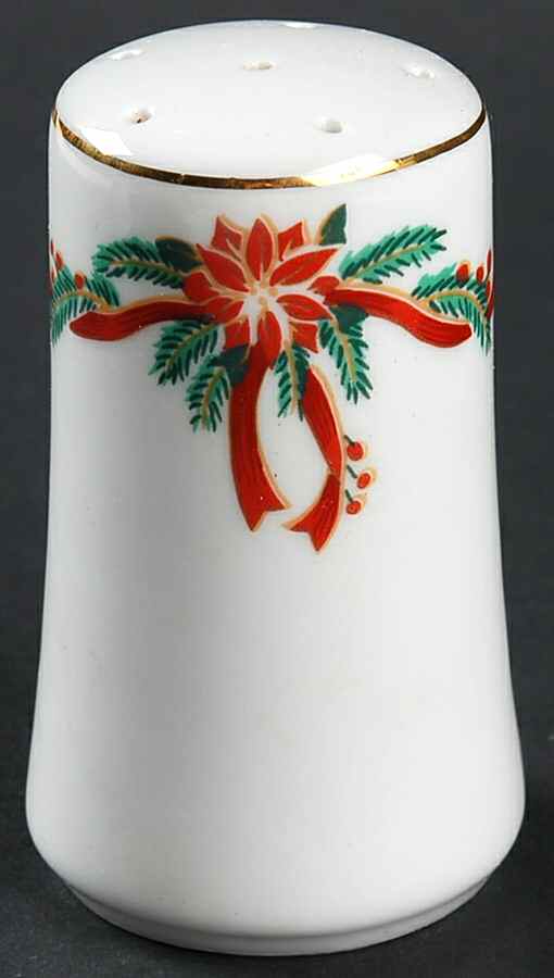Poinsettia & Ribbons Pepper Shaker by Fine China of China-1
